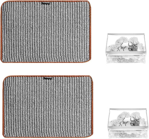 2PCS Cat Scratcher Mat Sofa Protector Natural Sisal Cat Scratching Mat Cat Scratch Couch Cover Grinding Claws Couch Guard Pad (11.8"x7.9" Gray)...