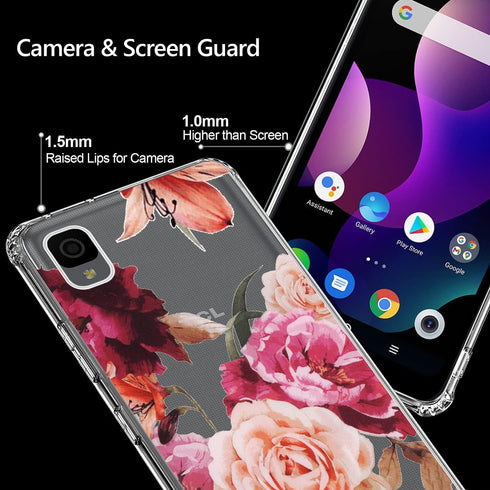(3 Pack) for TCL 30Z Case, Shock-Absorption Anti-Scratch Crystal Clear Soft TPU Bumper Protective Phone Case Cover for Alcatel TCL 30Z 30 Z 4G LTE...