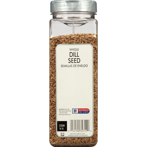 McCormick Culinary Whole Dill Seed, 15 oz - One 15 Ounce Container of Dill Seed Spice, Versatile for Use in Salads, Dressings, Bread, Entrees, Pic...