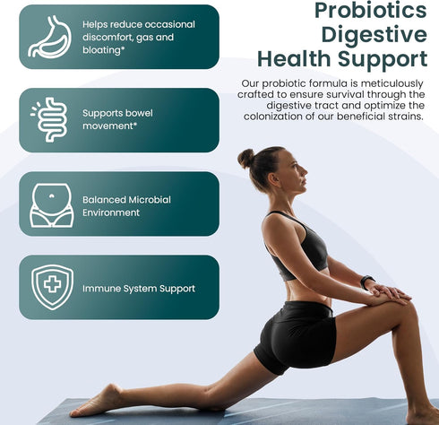 UpNourish Probiotics - 200 Billion CFUs, 15 Strains, Prebiotics & Enzymes - 60 Vegan Capsules...
