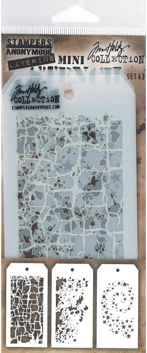 Tim Holtz - Stampers Anon Mini Stencil, Set #43...