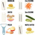 5 in 1 Mandoline Slicer for Kitchen, Vegetable Slicer Multi Blade Potato Chip, Veggie shredder, Vegetable Cutter, Julienne Shredder and peeler For...