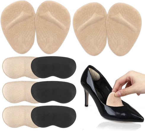 Heel Inserts for Women, 6 Pairs Heel Pads and 2 Pairs Metatarsal Pads Women, Ball of Foot Cushions for Women All Day Pain Relief, Heel Cushion Hee...