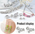 TOAOB 200pcs Rondelle Spacer Beads 6mm 8mm 10mm Round Crystal Czech Loose Spacer Beads Silver Rhinestone Charms Beads with Elastic String for DIY ...