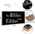 Jetec 2 Pieces Funny Kitchen Signs the Dishes Hanging Wall Art Decoration No Bitchin in My Kitchen Rustic Wooden Wall Signs Decorative Wood Home D...