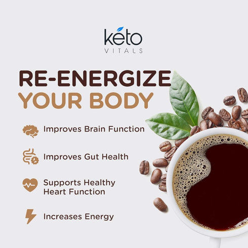 Keto Vitals Instant Keto Coffee Powder - Low-Calorie Sweetened Coffee Packets, Single Serve - Instant Mix in Original, Vanilla, & Mocha Flavors - ...