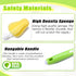 INVODA 12 Piece Sponge Nipple Bottle Brushes, Baby Bottle Brush with 4 Piece Nipple Cleaner, 4 Piece Replacement Heads and 4 Piece Straw Brushes...