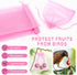 ANZNKU 50 Pack Organza Bags 4 x 6 inch Premium Sheer Drawstring Organza Bags for Candy Jewelry Party Wedding Christmas Favor Gift Bag (Pink)...