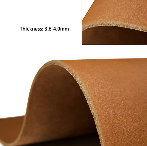 Bourbon Brown Tooling Leather Square 3.6mm-4.0mm (9-10oz) Thick Full Grain Cow Hide Leather Crafts Tooling Hobby Workshop Crafting Leather Heavy W...