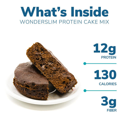 WonderSlim Protein Cake Mix, Double Chocolate, 12g Protein, Low Carb (7ct)...