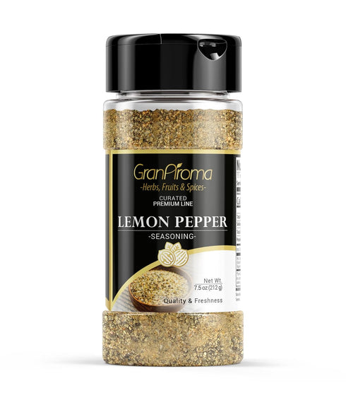 GranAroma Lemon Pepper Seasoning, 7.5 oz, Versatile Seasoning Blend, Chicken & Steak, Zesty Flavor...
