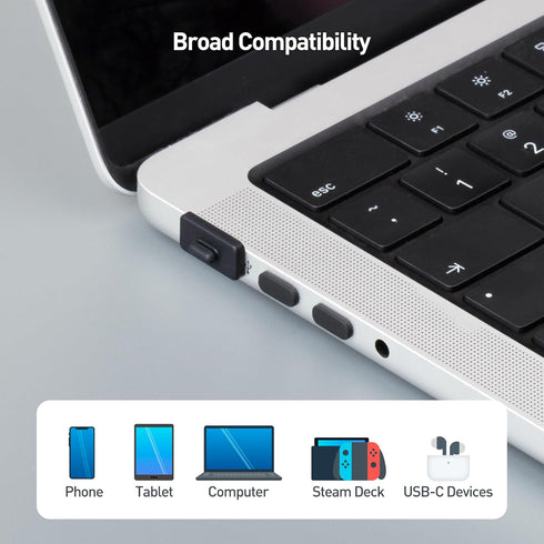 Cable Matters Combo-Pack USB-C and USB Port Covers - 10x USB-A Port Covers & 10x USB C Port Covers in Black (USB Dust Cover, USB C Caps, USB Anti ...
