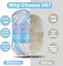 3x50g Beginners Pink Blue Purple Mixed Yarn, 260 Yards Yarn for Crocheting Knitting, Easy-to-See Stitches, Worsted Medium #4, Chunky Thick Cotton ...