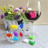 Drink Markers 24pcs Wine Glass Markers Sea Animals and Land Animals Charms Silicone Drink Cup Bottle Label Wine Glass Identifier Drink Markers for...