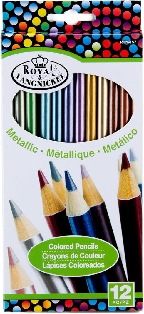 ROYAL BRUSH RTN-157 Metallic Colored Pencils-12/Pkg...