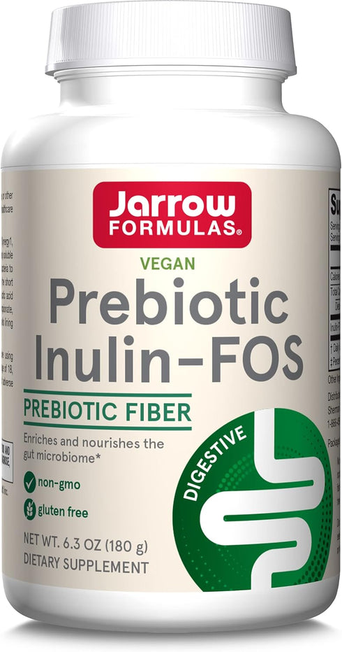 Jarrow Formulas Prebiotic Inulin FOS Prebiotic Fiber Supplement, 6.3 Oz, Prebiotics for Gut Health and Digestive Support, Approx. 47 Servings...