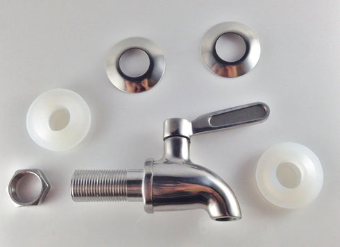 BTSKY™Stainless Steel Beverage Dispenser Replacement Spigot Fits 16mm?5/8 inch?Opening - No Lead Dispenser Replacement Faucet, Polished Finish...