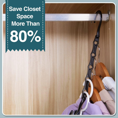 AMKUFO Closet Organizers and Storage 20 Pack Hanger Organizer Magic Hangers Space Saving Hanging Plastic for Heavy Clothes, Dorm Room Bedroom Home...