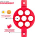 Silicone Pancake Mold, Mini Pancakes Maker and Fried Egg Ring Maker, Exulitimate (Red, 7 Cavity)...