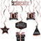 LINGTEER Happy 16th Birthday Decorations - 12 Pcs Birthday Black & Rose Gold Foil Swirls Streamer Set,Cheers to Sixteen Years Old Bday Party Gift ...