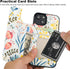 HAOPINSH for iPhone 13 Case Wallet with Card Holder, Floral Flower Pattern Back Flip Folio PU Leather Kickstand Card Slots Case for Women Girls, D...