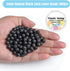 8mm 100pcs Natural Black Lava Gemstone Round Loose Beads for Jewelry Making with Crystal Stretch Cord...
