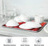 Fruit Red Apples Dish Drying Mat, 18x24inch Soft Foldable Absorbent Dishes Drainer/Rack Pad for Kitchen Countertop...