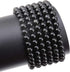 LPBeads 200Pcs Polished 6mm Round Natural Black Obsidian Gemstone Loose Beads with Stretch Cord for Jewelry Making Bracelets...