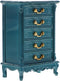 1pcs Miniature Chest of Drawers: Dollhouse Blue Tall Drawer Cabinet 1:24 Scale Mini Nightstand for Doll House Accessorie 2.12in ABS...