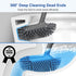 HAMITOR Toilet Bowl Brush holder Set: Deep Cleaning Silicone Toilet Cleaner Scrubber Under Rim with Curved Bristle for Bathroom Dead Corner Clean ...