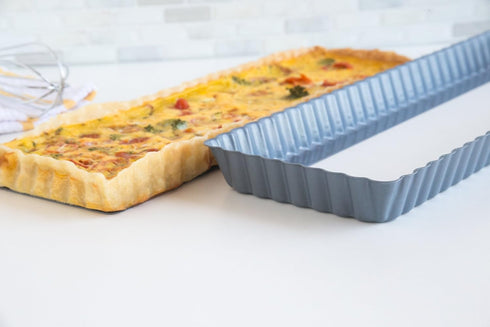Fox Run Rectangular Loose Bottom Tart/Quiche Pan, Preferred Non-Stick, 14-Inch...