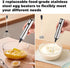 Kitchen Milk Frother With 2 Heads, USB C Fast Charging Handheld 3-Speed Latte Frother - Home Coffee Blender, Matcha, Hot Chocolate, Cappuccino, Cr...