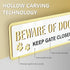 Beware of Dog Signs for Fence 4 Pack 7.9" x 3.1" Double Layer Gold with White Acrylic Dog Sign for Fence Beware of Warning Signs, Include Adhesive...