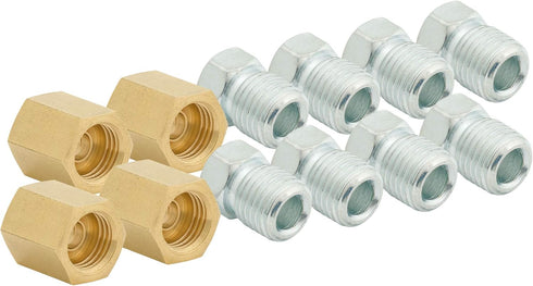 4LIFETIMELINES 12 Piece 3/16 (3/8-24 Inverted) Brake Line Fittings & Unions (12 Fittings, 8 Fittings, 4 Unions)...