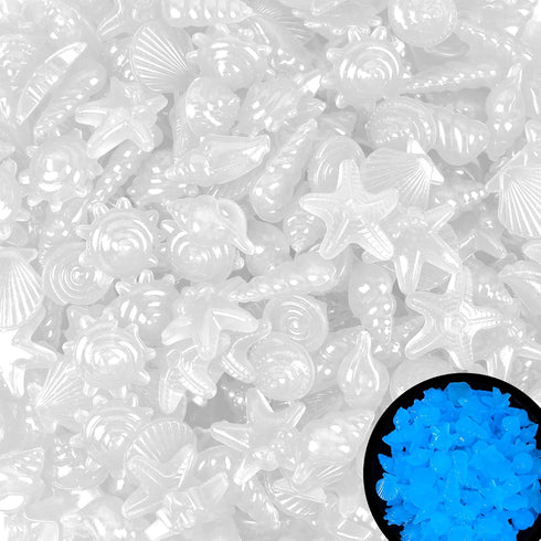 100pc Glow Stones for Fish Tank Aquarium Glow in The Dark Rocks Glowing Rocks Luminous Pebbles for Fish Bowl,Garden,Ponds Decor,White...