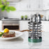 Utensil Holder, Kitchen Utensil Holder Rack with Gelatinous Base and Metal holder, Wire Utensil Organizer Round Utensil Caddy Crock Flatware Stora...