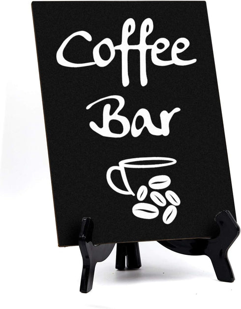 Signs ByLITA Coffee Bar, Table Sign, 6" x 8" (Black) 1 Pack...