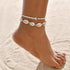YANCHUN Extra Large Gold Anklets for Women Gold Layered Ankle Bracelets Waterproof Anklets Adjustable Ankle Bracelets Summer Beach Anklets Surfer ...