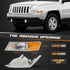 HERCOO Front Turn Signal Light Lamp Cover Compatible with Jeep Patriot 2007 2008 2009 2010 2011 2013 2014 2015 2016 2017 Marker Corner Light Lamp ...