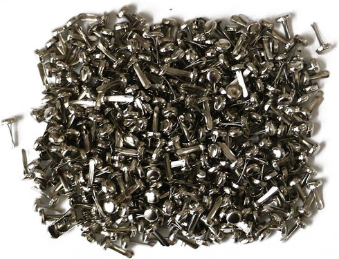 YEJI 200pcs Silver Mini Metal Brad Paper Fastener for DIY Craft 5mm, Paper Crafts, Scrapbooking, Card Making...