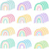 48 Pieces Boho Rainbow Style Sticky Notes Self-Adhesive Colorful Boho Rainbow Design Note Pads Rainbow Sticky Memo Notes for Reminder Stationery S...