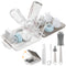 6 in 1 Bottle Cleaning Brush Set with Silicone Bottle Brush, Nipple Brush, Straw Brush, Soap Dispenser, Drying Rack for Baby Bottle and Water Bott...