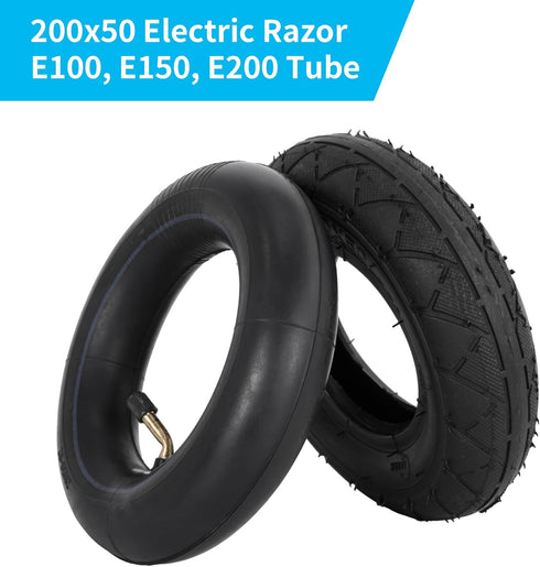 200x50 Tire & Inner Tube Set with TR87 Bent Valve Stem for Electric Scooter Tire Tube Fit for Razor E100 E150 E200 Scooter Replacement Tire Compat...