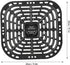 Air Fryer Grill Plate Fryer Replacement Grill Pan, Sturdy 304 Stainless Steel Grill Pan Tray Replacement Parts with Rubber Feet, Nonstick Grill Bo...