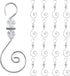 INCREWAY Ornament Hooks, 30 PCS Silver S-Shaped Hangers Hook Swirl Christmas Tree Hanger Metal Hooks with Crystal Beaded...