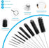 Straw Cleaner Brush Sets, 10 inch Long Tube and Bottle Cleaning Brushes, 10 PCS Professional Flexible Brushes for Cleaning Pipes, Keyboards, Glass...