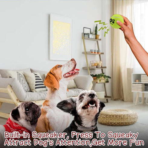 6PC Squeaky Dog Balls - Tennis Balls for Dogs,2.5''...