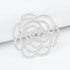 Sparkling Crystal Cut Rose Flower Pave Crystal Camellia Boutonniere Pin Brooch Corsage Blooming Heart Shaped Floral Jewelry for Women...