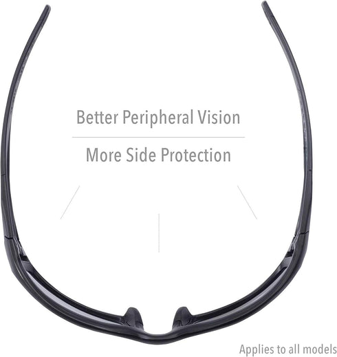 Uvex by Honeywell Hypershock Safety Glasses, Black Frame with Blue Mirror Lens & Anti-Scratch Hardcoat (S2945)...