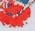 AD Beads 300 Pieces Wood Spacer Loose Wooden Craft Beads Big Hole Beads Assorted for Necklace Bracelet Craft Making Decoration (6x8mm 300pcs, Red)...